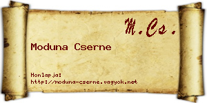 Moduna Cserne névjegykártya